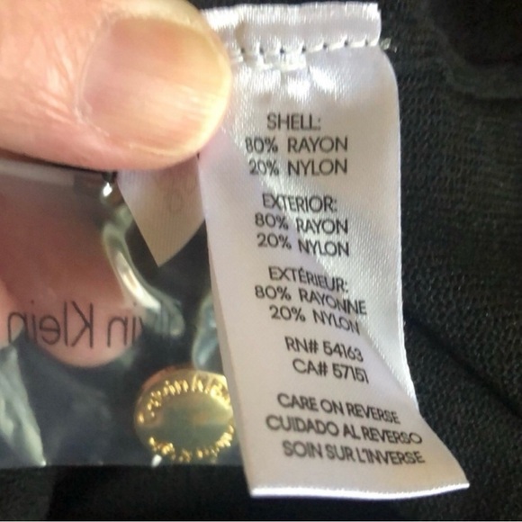 New Calvin Klein Sweater Women’s Large Black Decorative Buttons Casual Sweater - Picture 12 of 13